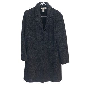 J Crew Vintage Grey Wool Trench Coat